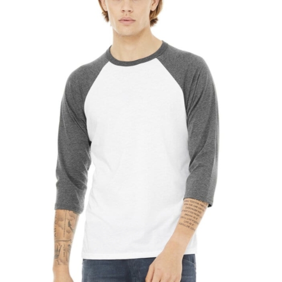 🏐 Bella Canvas | Unisex Raglan Baseball Tee - Picture 1 of 5